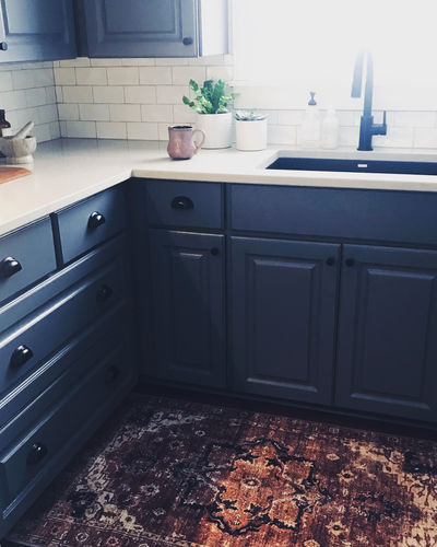 Customer photo review of Distressed Vintage Cezanne Terracotta Area Rug