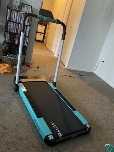 Customer photo review of Murtisol 2 in 1 Folding Treadmill, 1.5HP Under Desk Electric Treadmill, Portable Walking Machine for Home, Office & Gym