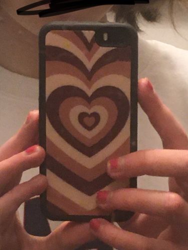 Customer photo review of Graphic Design Latte Love Heart iPhone Case