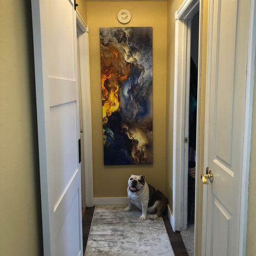Customer photo review of 'Faith' Framed Canvas (64" x 24")