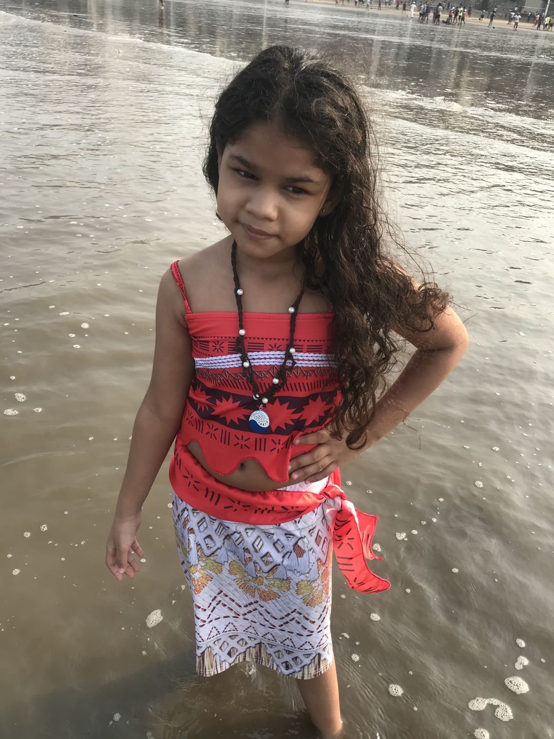 Customer photo review of Princess Moana Costume with Magical Seashell Necklace