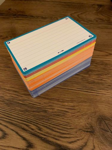 Avis photo d'un client sur Flashcards FLASH 2.0 OXFORD # 80 cartes 7,5 x 12,5 cm - ligné