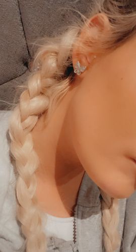 Customer photo review of Butterfly Effect Studs