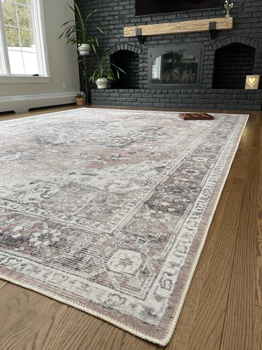 Customer photo review of Distressed Vintage Cezanne Blush Area Rug