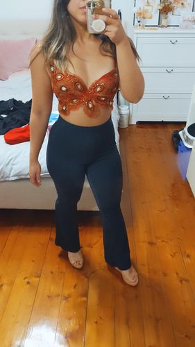 Customer photo review of Flared Pants (Petite)
