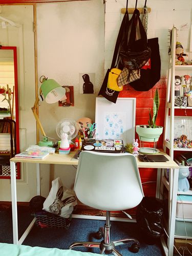 Customer photo review of Escritorio blanco MIMA 120 x 50 Homeoffice