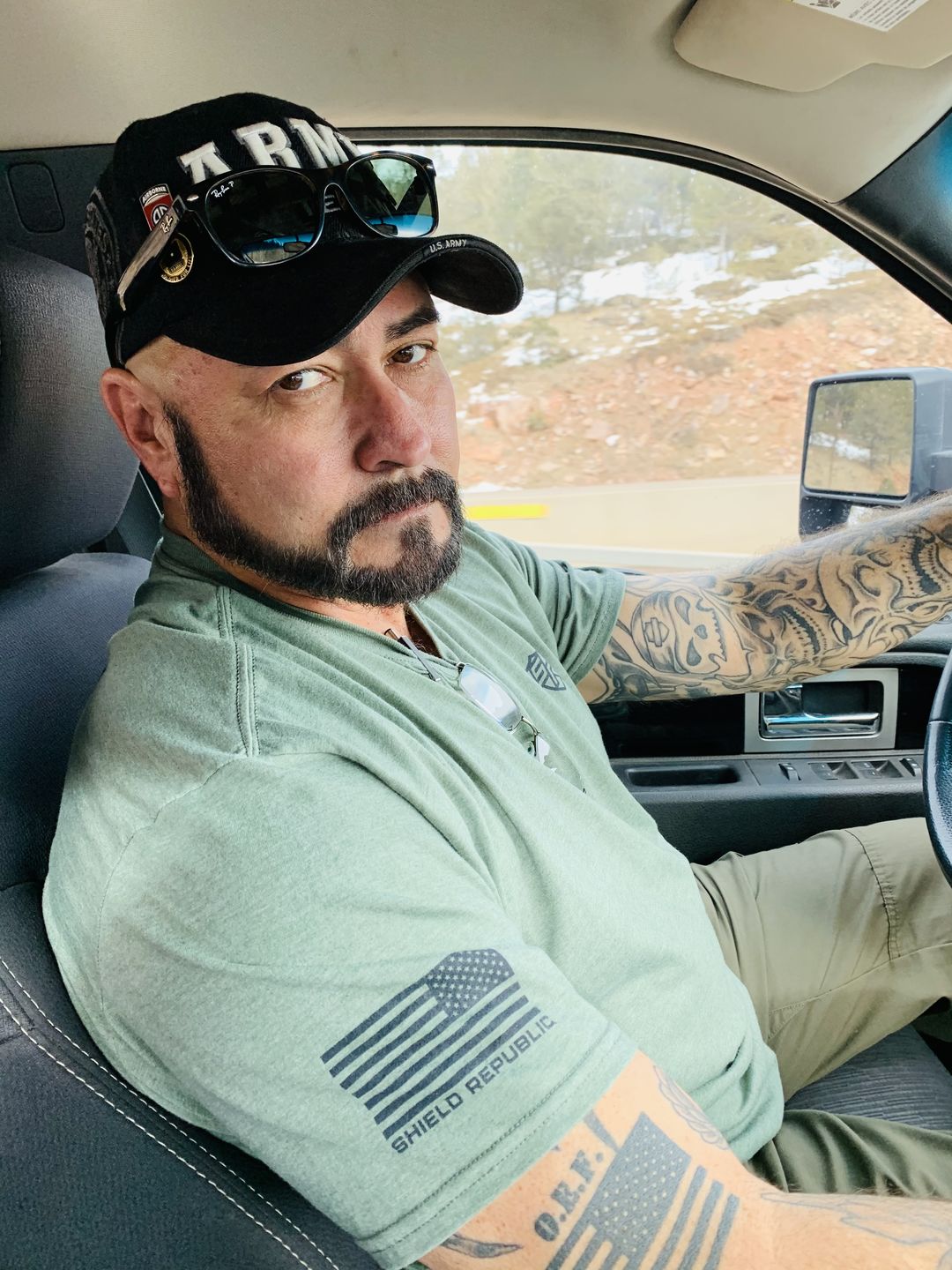 Customer photo review of Firearm Flag Black Print