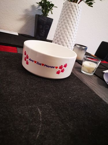 Customer photo review of Personalisierbarer Futternapf Keramik Standard - XXL