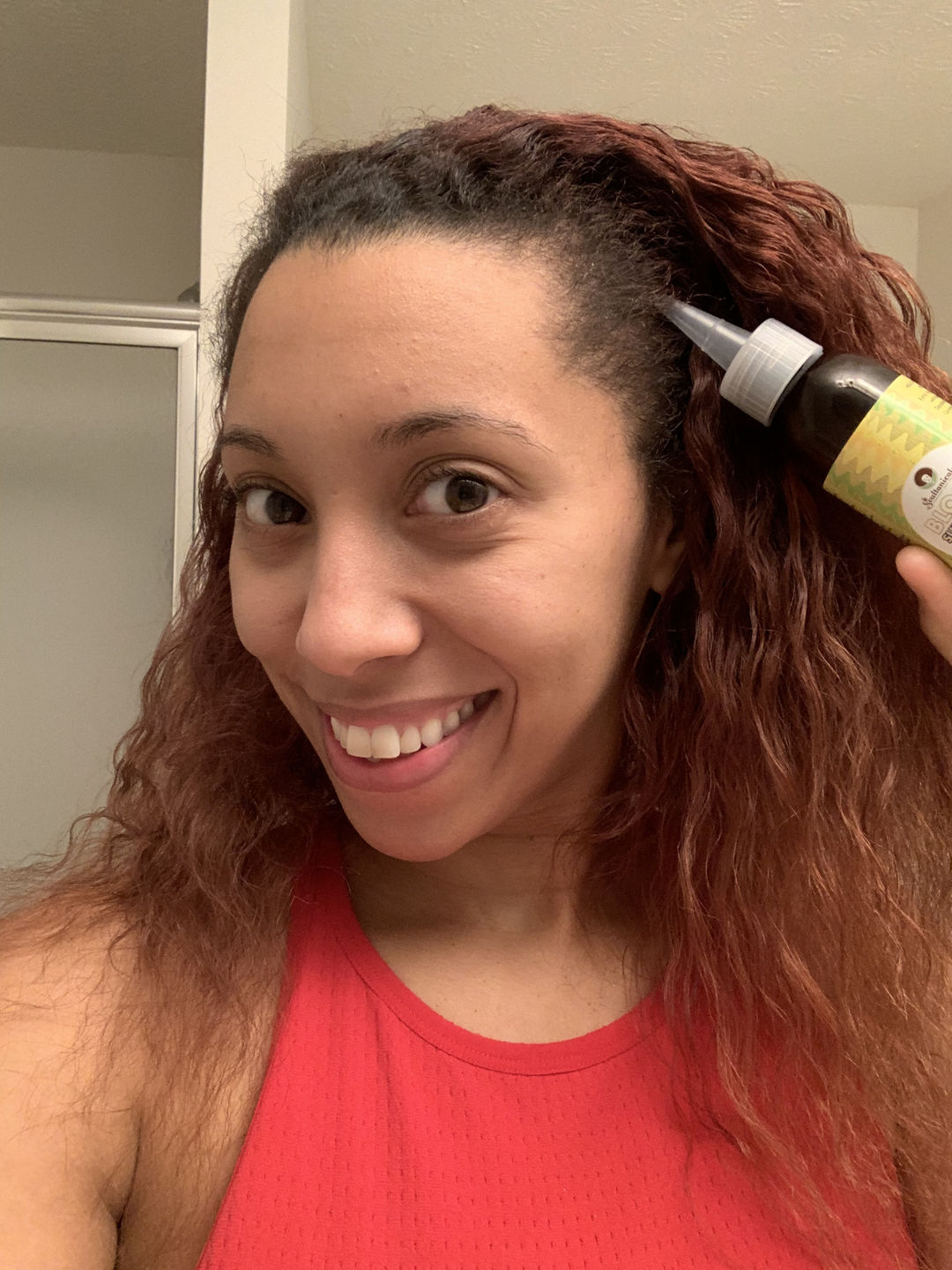 Customer photo review of Bloom- Supa Potent Healthy Hair Growth Oil