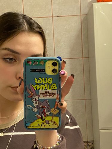 Customer photo review of BUGS BUNNY Blue iPhone Case