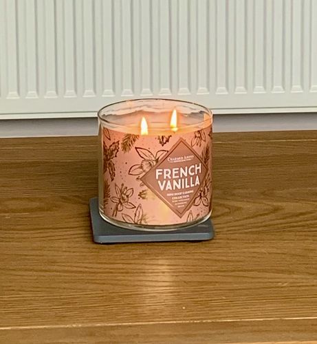 Customer photo review of French Vanilla Candle - 925 Sterling Silver Mini Hoop Earring Collection