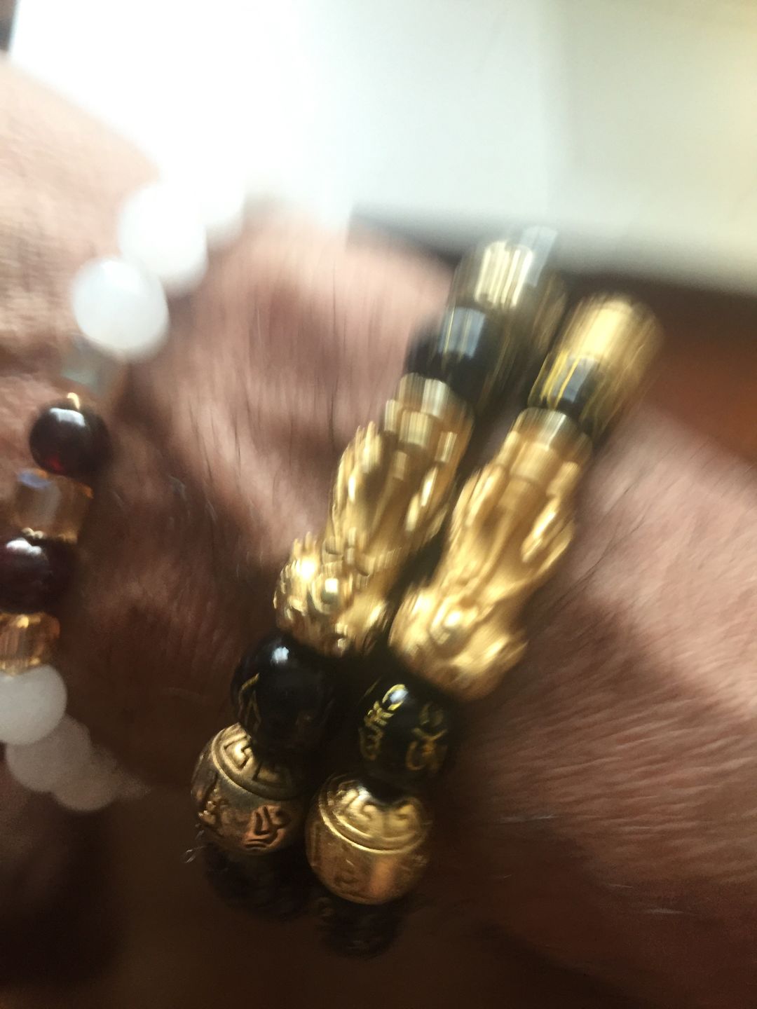 Customer photo review of Natural White Chalcedony Positivity Bracelet