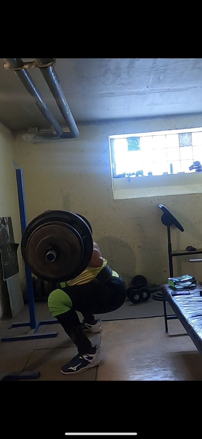 Customer photo review of Personal Record Heavy Duty Premium Knee Wraps PR906 - Neon