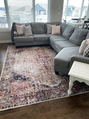 Customer photo review of Distressed Vintage Derya Multi Area Rug
