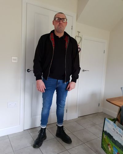 Customer photo review of Mens Classic Harrington Jacket - Black