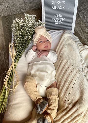 Customer photo review of Knot Turban in Cream