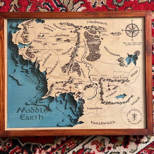 Customer photo review of 3D EARTH WOOD MAP