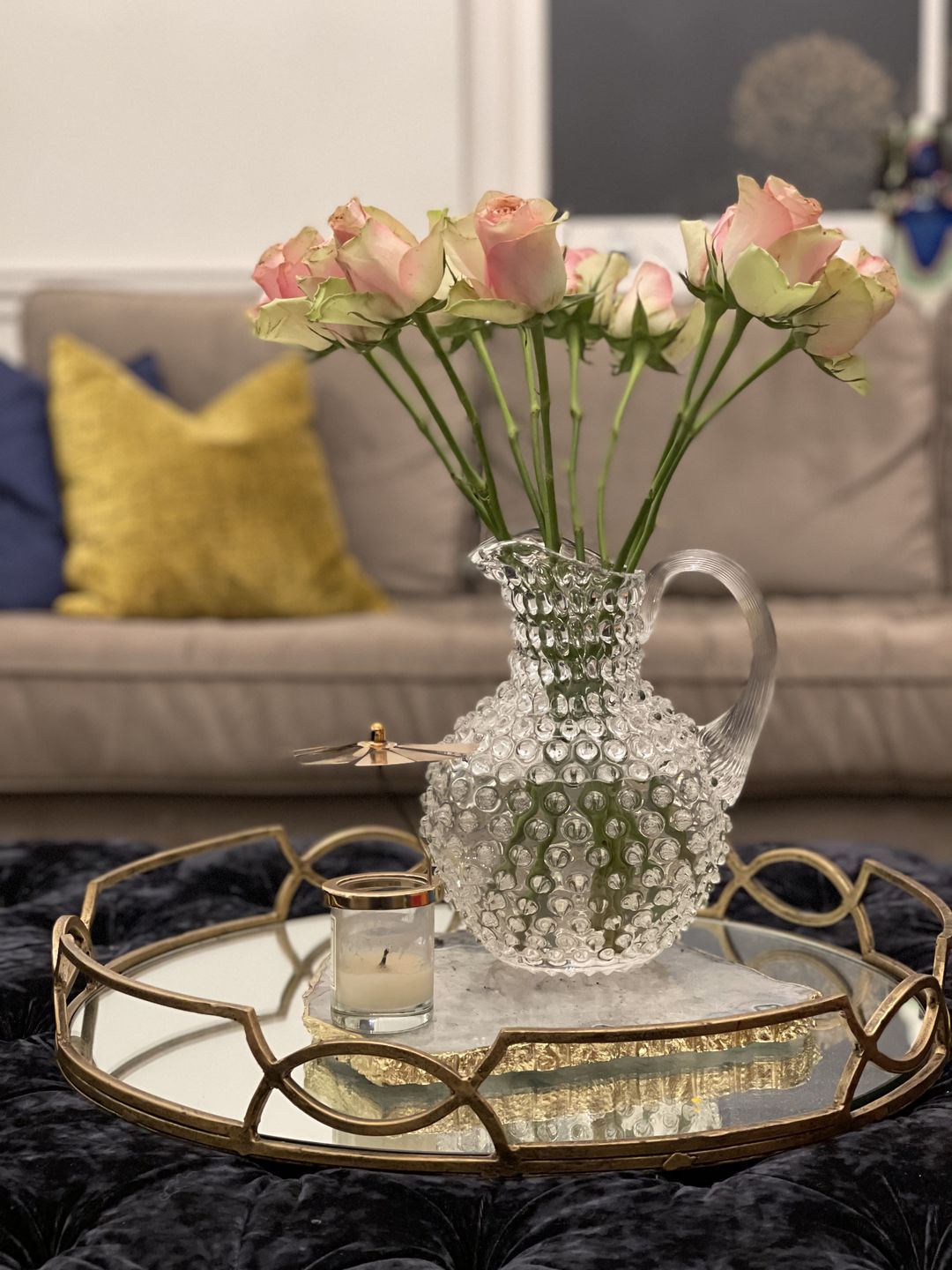 Customer photo review of Crystal Hobnail Jug