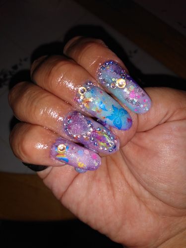 Customer photo review of Mingle Free Nail Foil Decoration Set