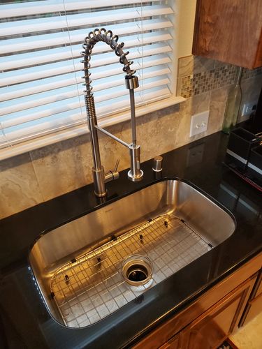 Customer photo review of Spiro Touch Control Single-Hole Kitchen Faucet with Pull-Down Spring Spout