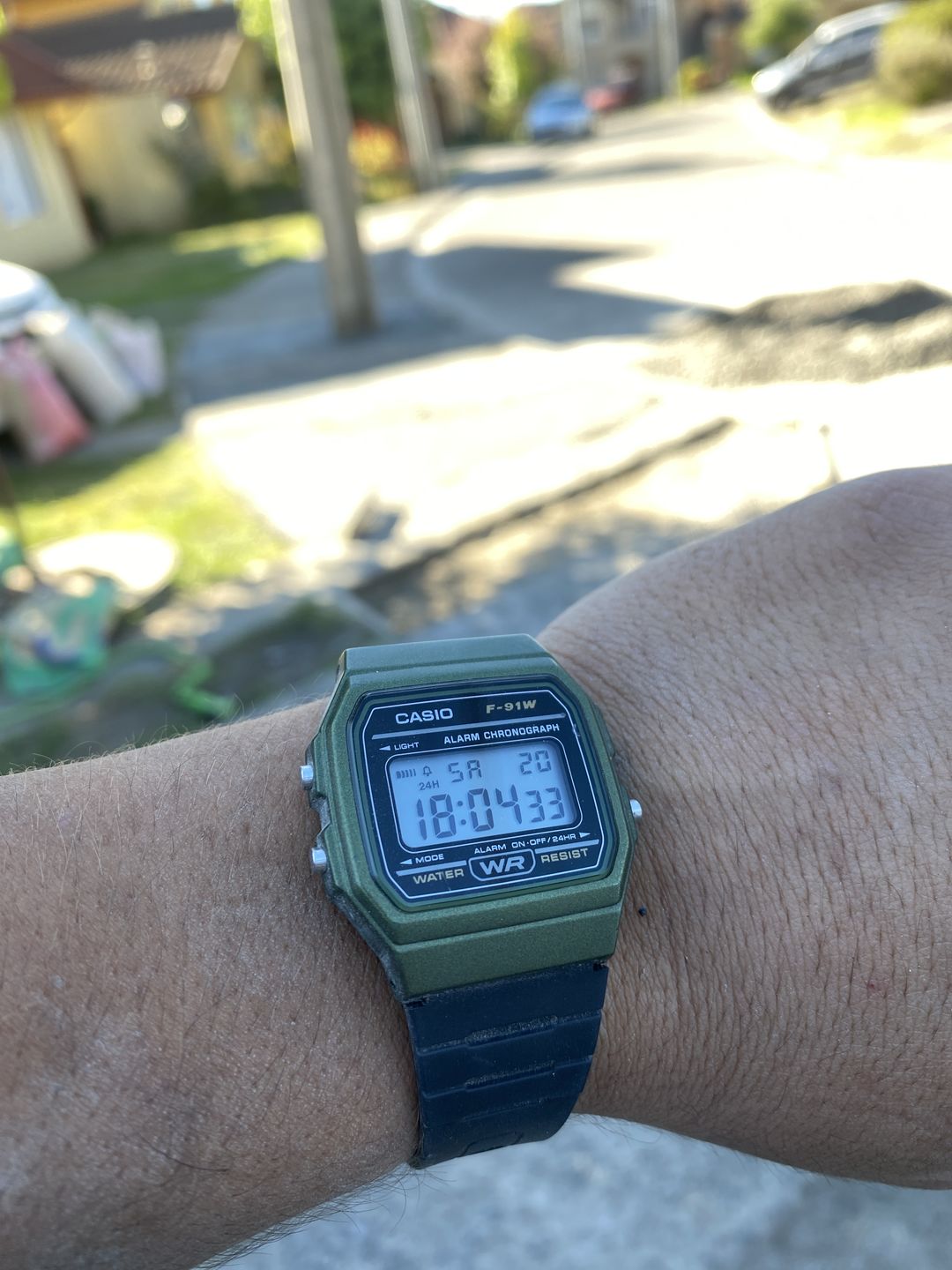 Customer photo review of Reloj Casio Vintage F-91WM-3ADF Verde/Negro
