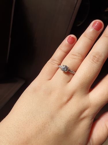 Customer photo review of 1ct Porto Engagement Ring (PURE GOLD)