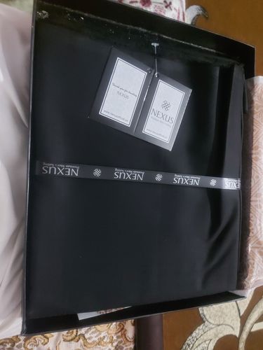 Customer photo review of Majestic 100% Cotton (Black) Unstitched suit