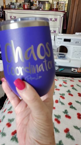 Customer photo review of SPECIAL | Chaos Coordinator 12oz Stemless Wine Cup