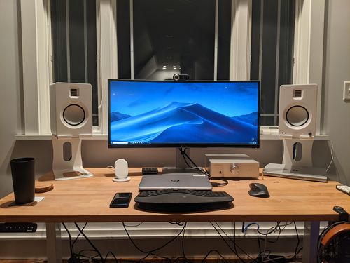 Customer photo review of SOUNDRISE PRO Studio Monitor Stands 9" | Made in USA | Pair