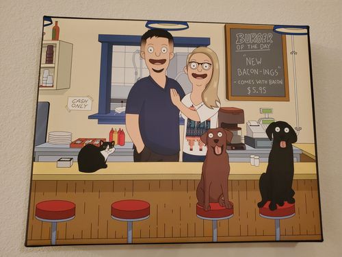 Customer photo review of Personalized Bob’s Burgers Custom Portrait