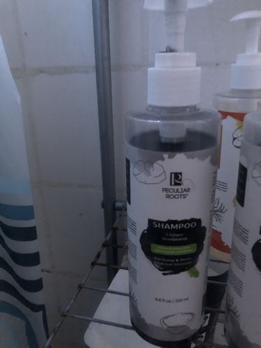 Customer photo review of Black Charcoal Shampoo | 8 oz