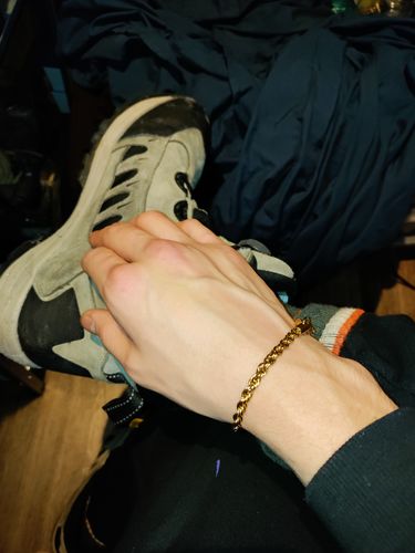 Customer photo review of Rope Bracelet (Gold) 5mm