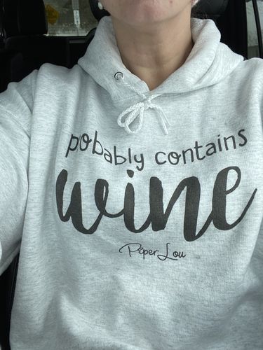 Customer photo review of Probably Contains Wine Winter Apparel