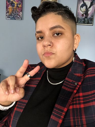 Customer photo review of Mister Edge Earring