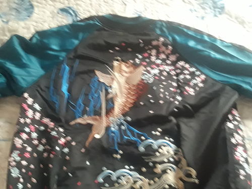 Customer photo review of Koi & Goldfish Sukajan Souvenir Jacket [Reversible]