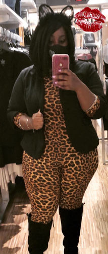 Customer photo review of Rebdolls "Baddy" Leopard Long Sleeve Jumpsuit