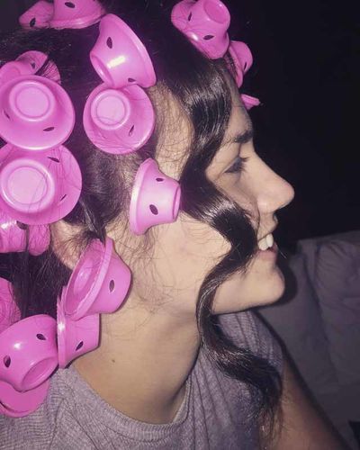 Customer photo review of Set of 10 Heatless Hair Curlers