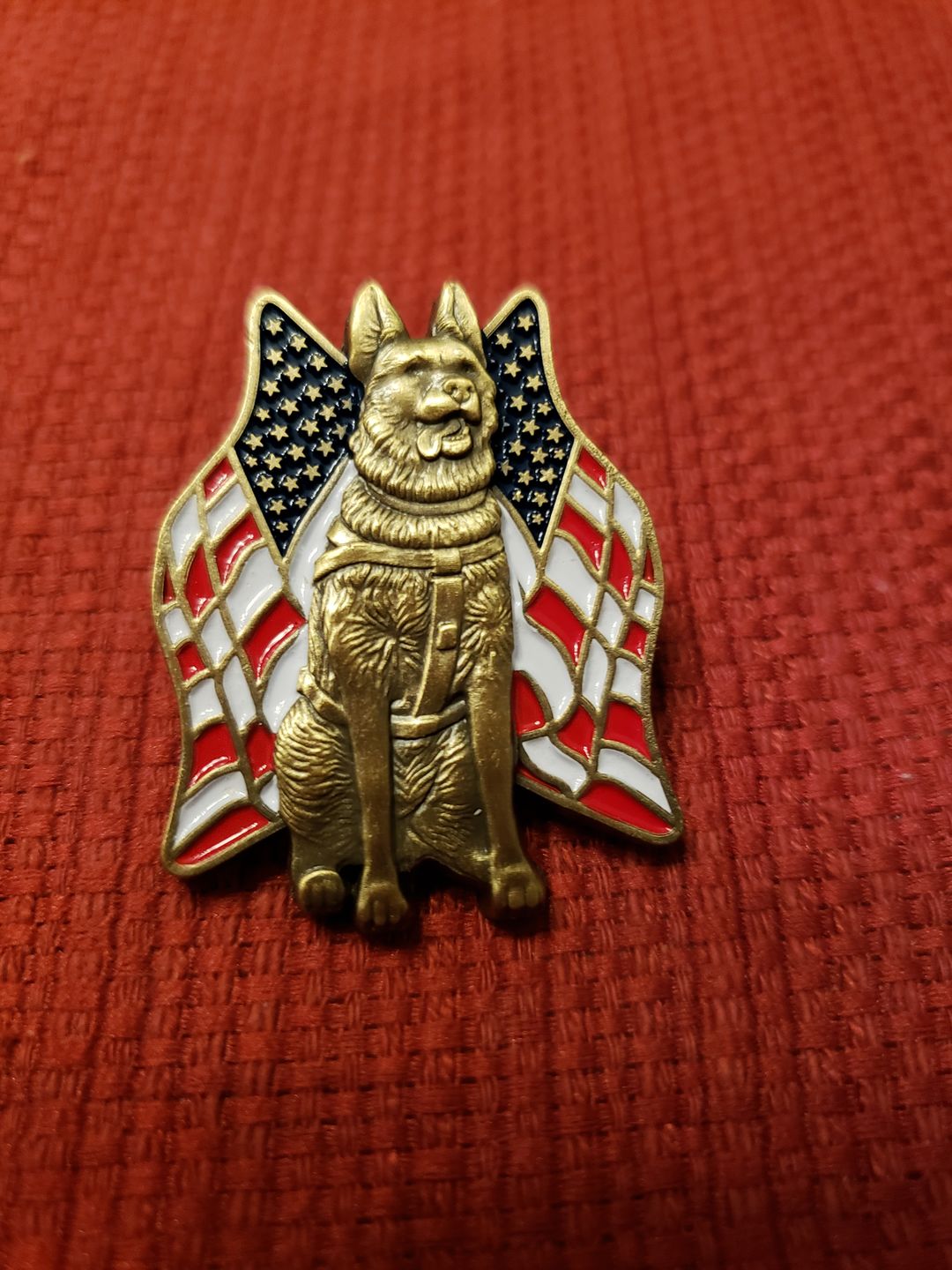 Customer photo review of K-9 Veteran Pin