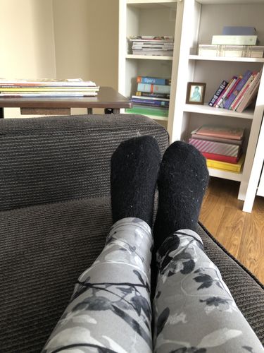 Customer photo review of J.B. Field's "Backpacker" Light-weight Merino Wool Sock - SLIGHTLY IMPERFECT - 6PK