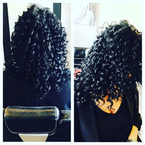 Customer photo review of Set of 10 Heatless Hair Curlers