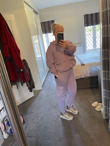 Customer photo review of Hannah Lilac Cargo Tracksuit