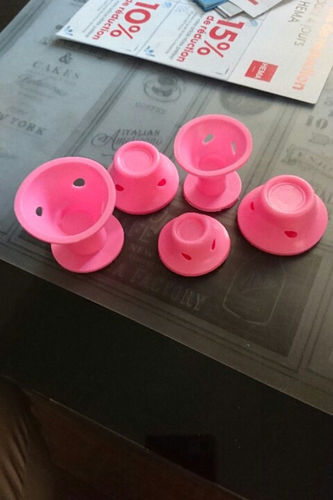 Customer photo review of Set of 10 Heatless Hair Curlers