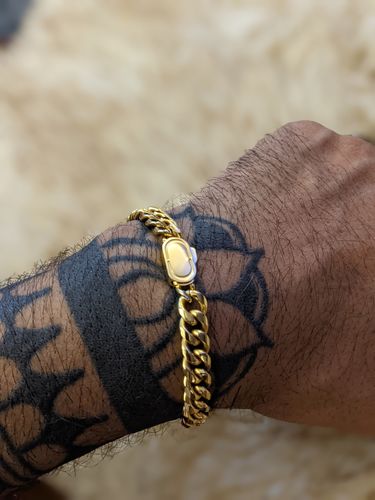 Customer photo review of Cuban Bracelet (Gold) 8mm