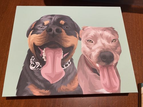 Customer photo review of Custom Wrapped PetCanva
