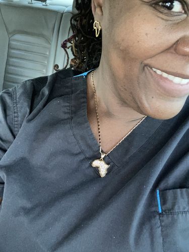 Customer photo review of Lady Africa Earrings