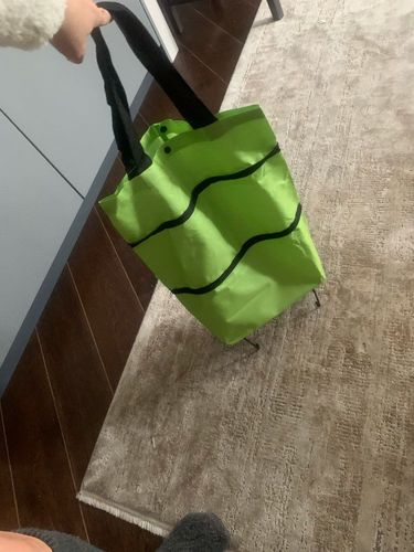 Customer photo review of Ihopvikbar shoppingbag med hjul
