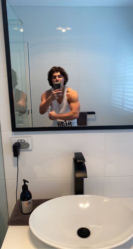 Customer photo review of CONTRAST T-BACK - gym singlet tanktop - White