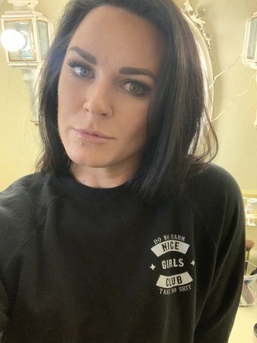 Customer photo review of NICE GIRLS CLUB CREW FLEECE