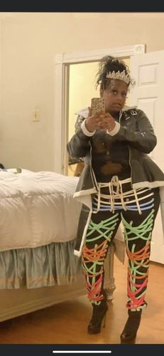 Customer photo review of Lace-Up Jogger Pants