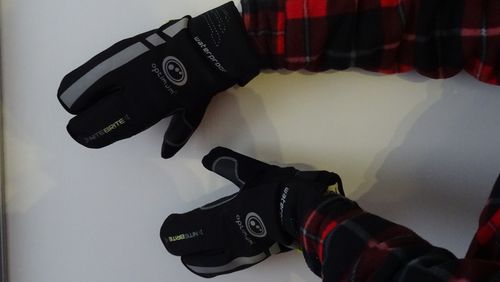 Customer photo review of Cycling Lobster Gloves